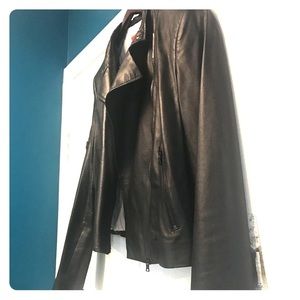 Alice + Olivia leather crop jacket
